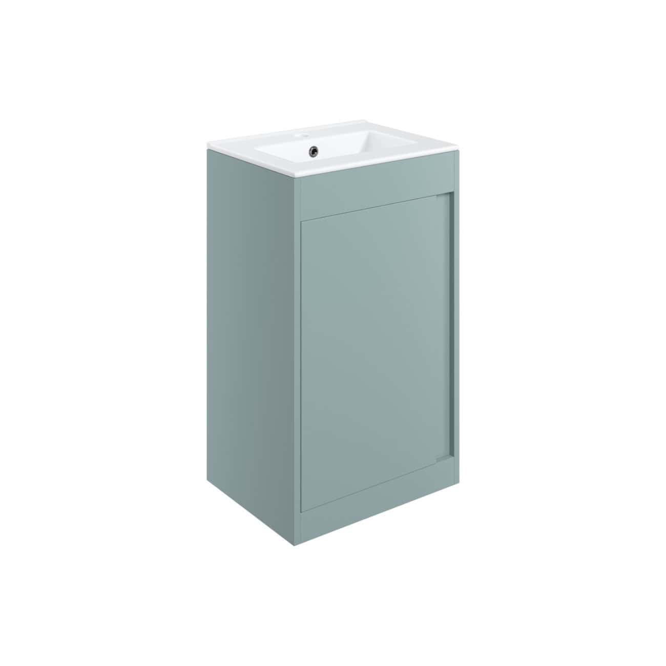 Sleek blue bathroom vanity with integrated sink and storage cabinet, ideal for modern bathrooms and compact spaces. Durable, stylish, and functional design by Bubly Bathrooms.