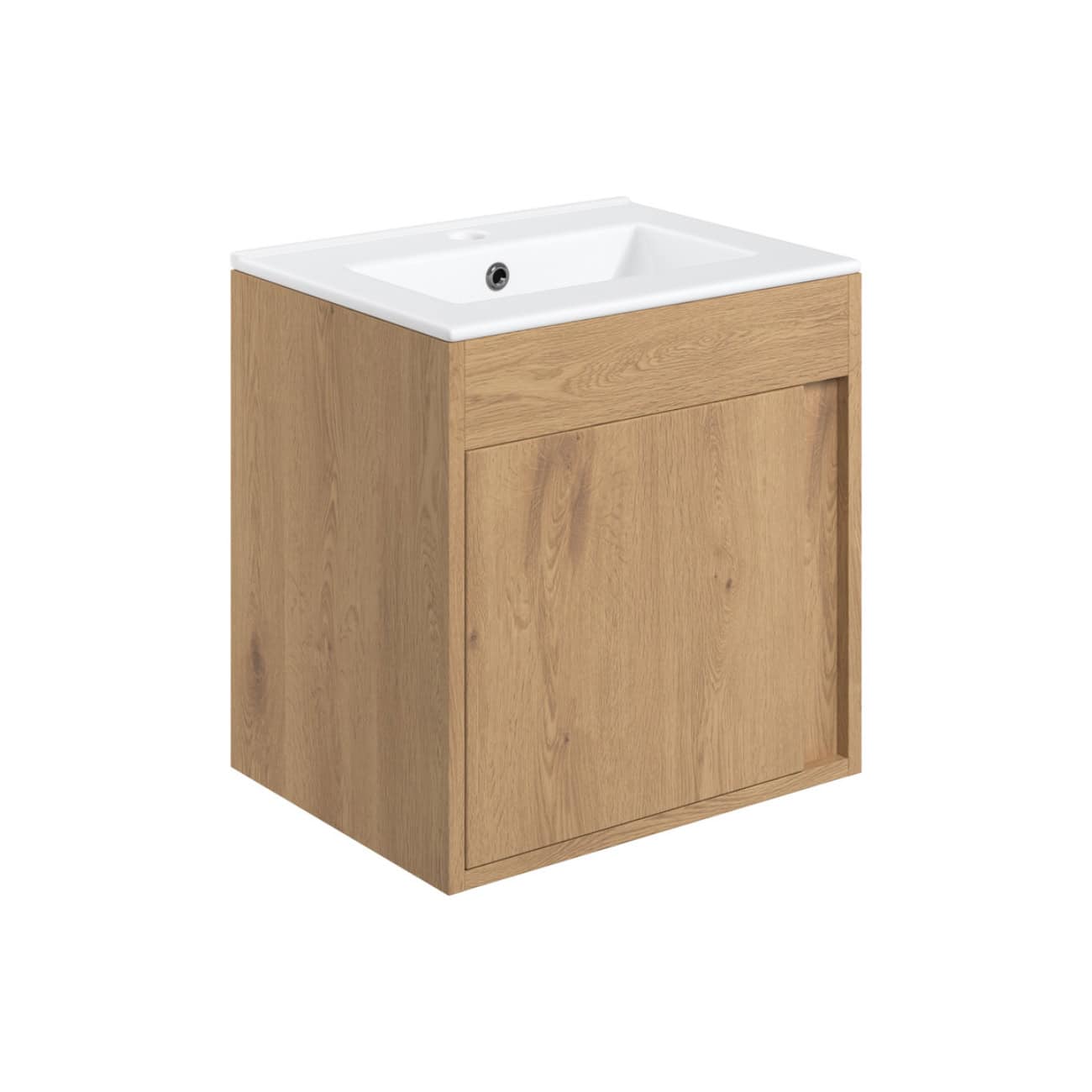 S glossy white bathroom sink with wooden cabinet stand, modern and stylish design, ideal for contemporary bathroom interiors, durable finish, perfect for residential or commercial spaces.