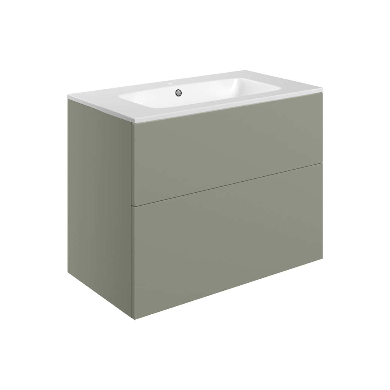 Sleek grey bathroom vanity with integrated sink, modern minimalist design, ample storage drawers, perfect for contemporary bathrooms. Crafted for style and functionality.