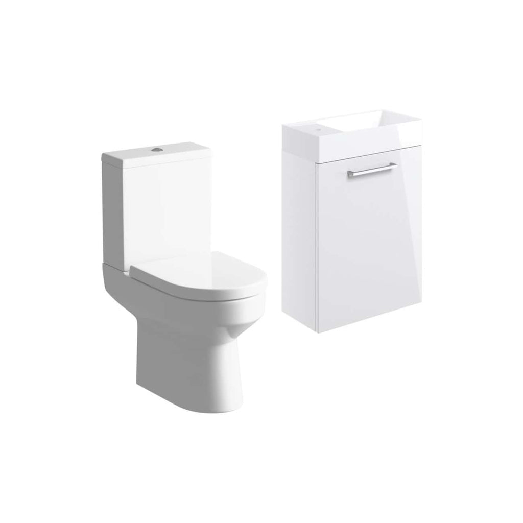 Sleek white toilet and bathroom vanity unit with integrated sink, modern bathroom furniture, minimalist design, and contemporary fixtures for stylish bathroom renovation.