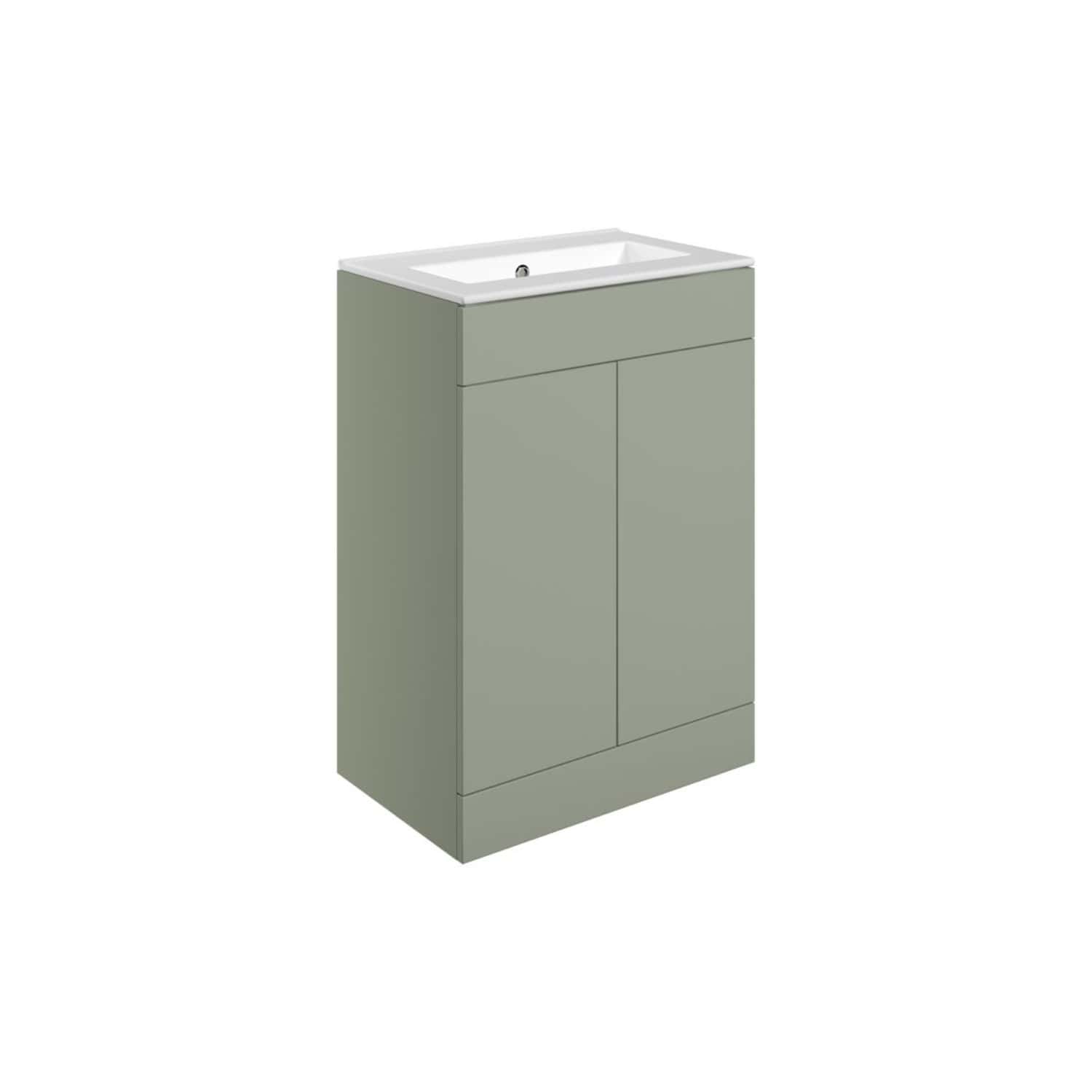 Modern grey bathroom vanity with integrated sink, sleek storage cabinet, and contemporary design, ideal for stylish bathroom upgrades. Perfect for organising essentials while adding a sophisticated touch to your bathroom.