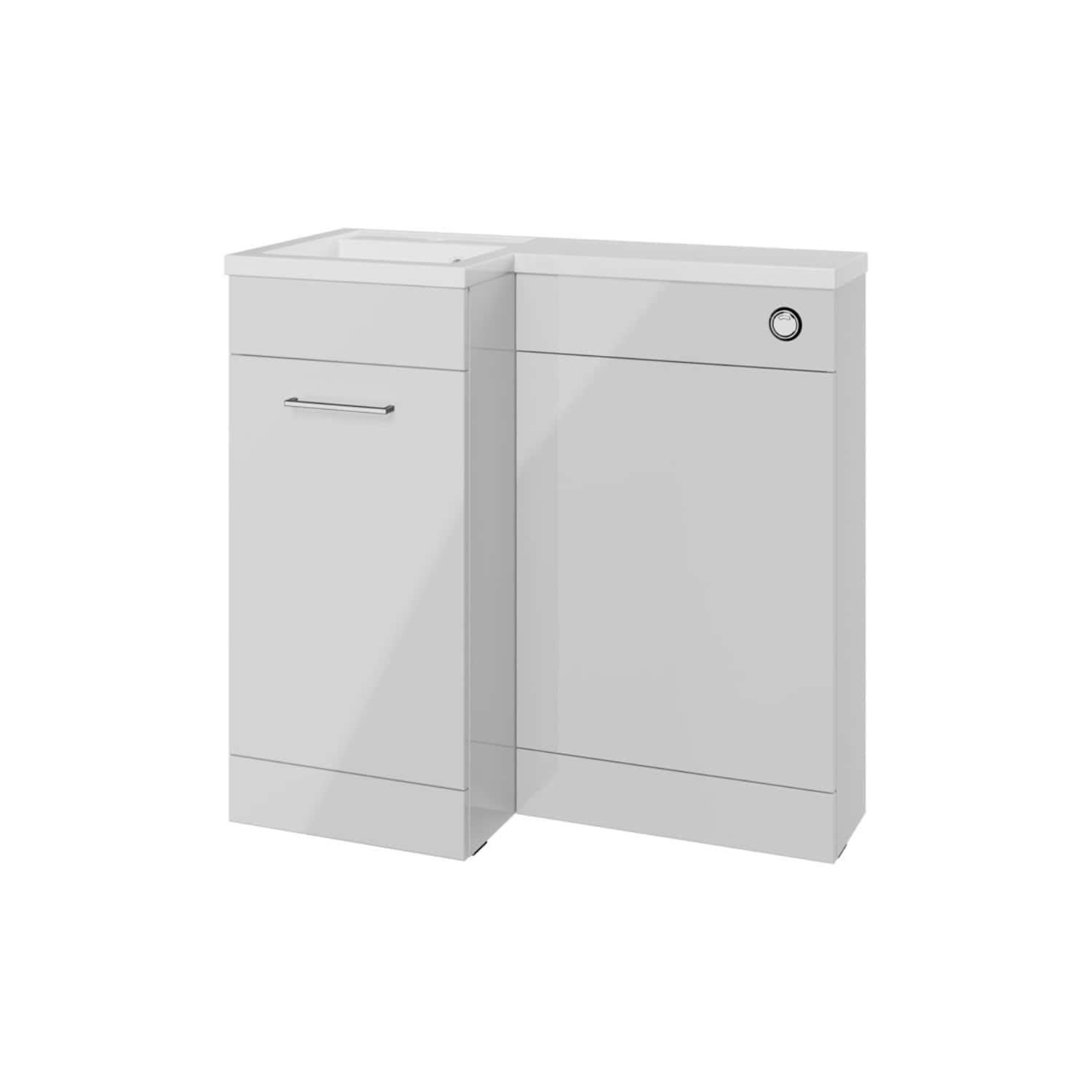 High-quality white bathroom cabinet with modern design, featuring storage drawers and a built-in sink, ideal for contemporary bathrooms and enhancing space efficiency.
