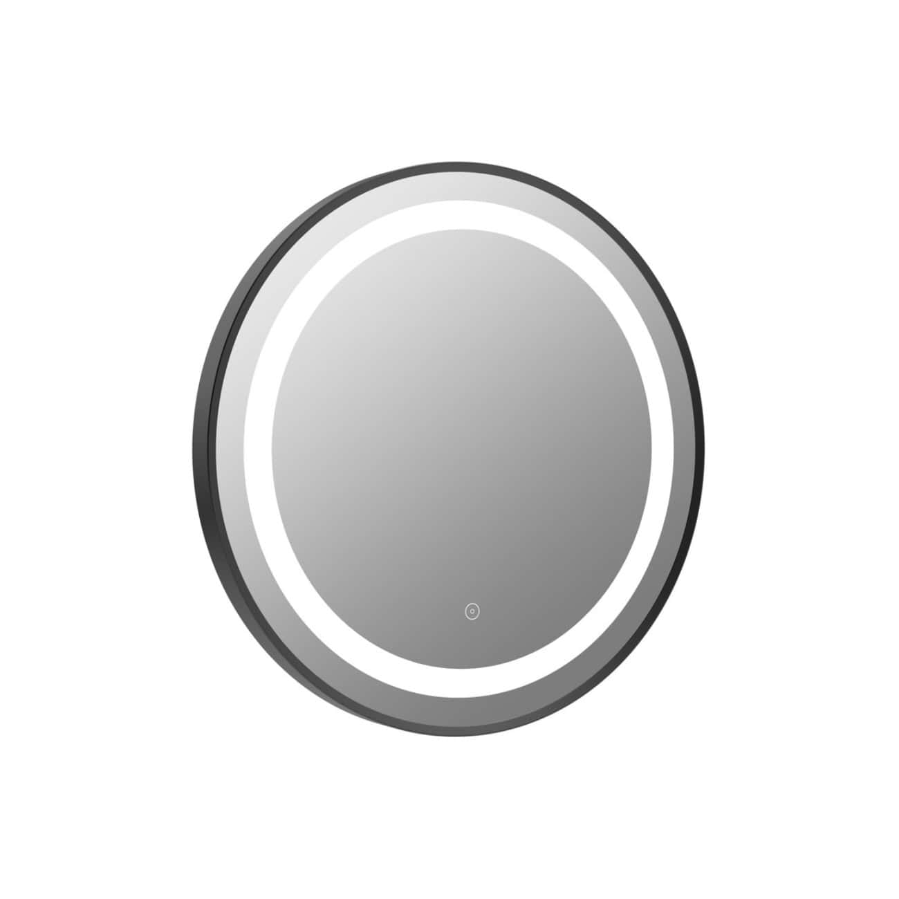 Shiny oval bathroom mirror with LED backlighting, modern and stylish design, ideal for contemporary bathroom decor, from Bubly Bathrooms UK.