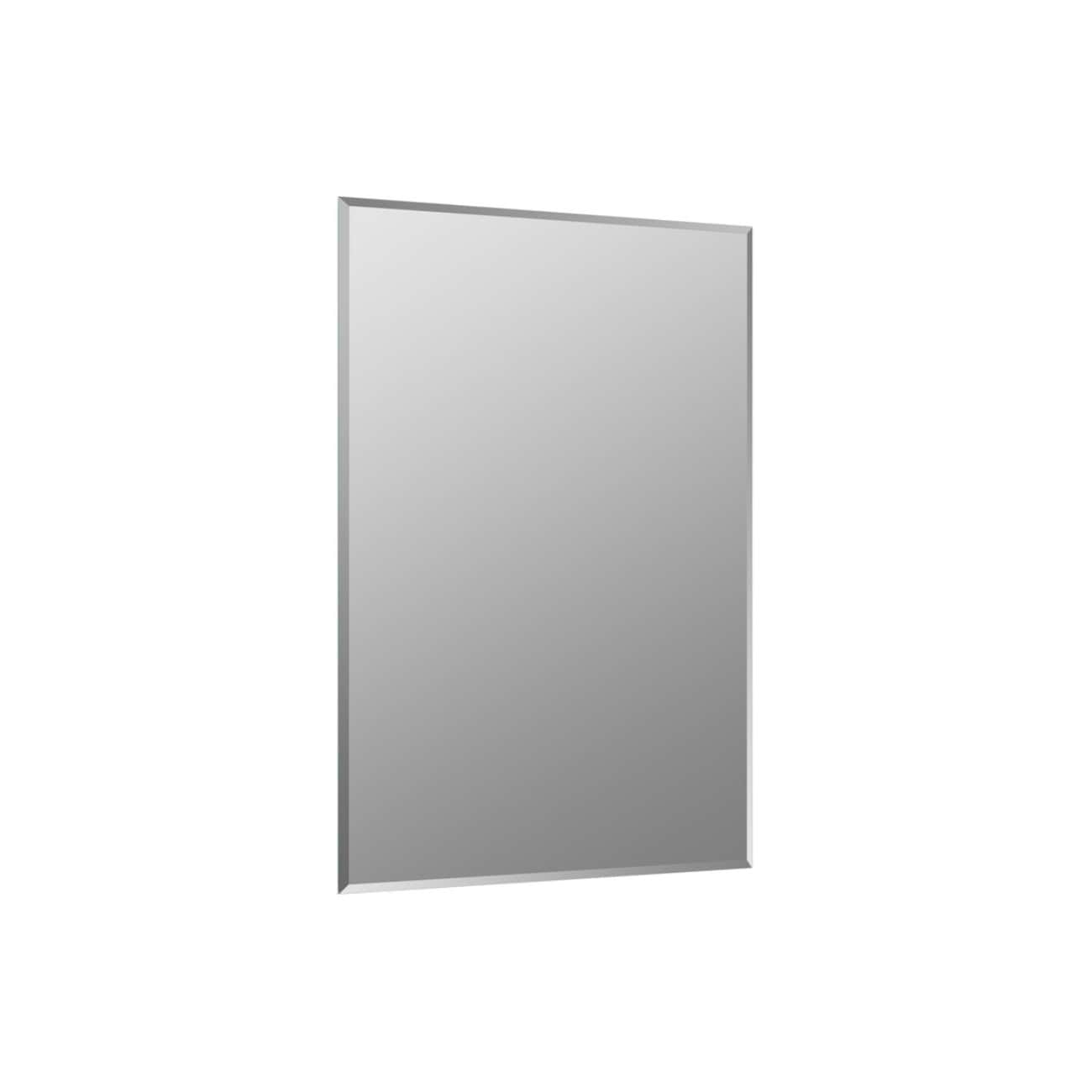 Modern bathroom mirror with sleek silver frame, ideal for contemporary bathroom decor and enhancing space perception. Perfect for vanity or bathroom wall decoration.
