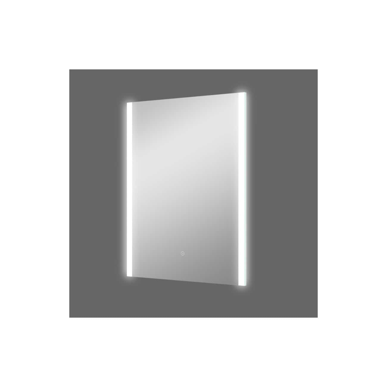 LED illuminated bathroom mirror with integrated lighting, designed for modern bathrooms, featuring a sleek and minimalist style, ideal for enhancing lighting and space.