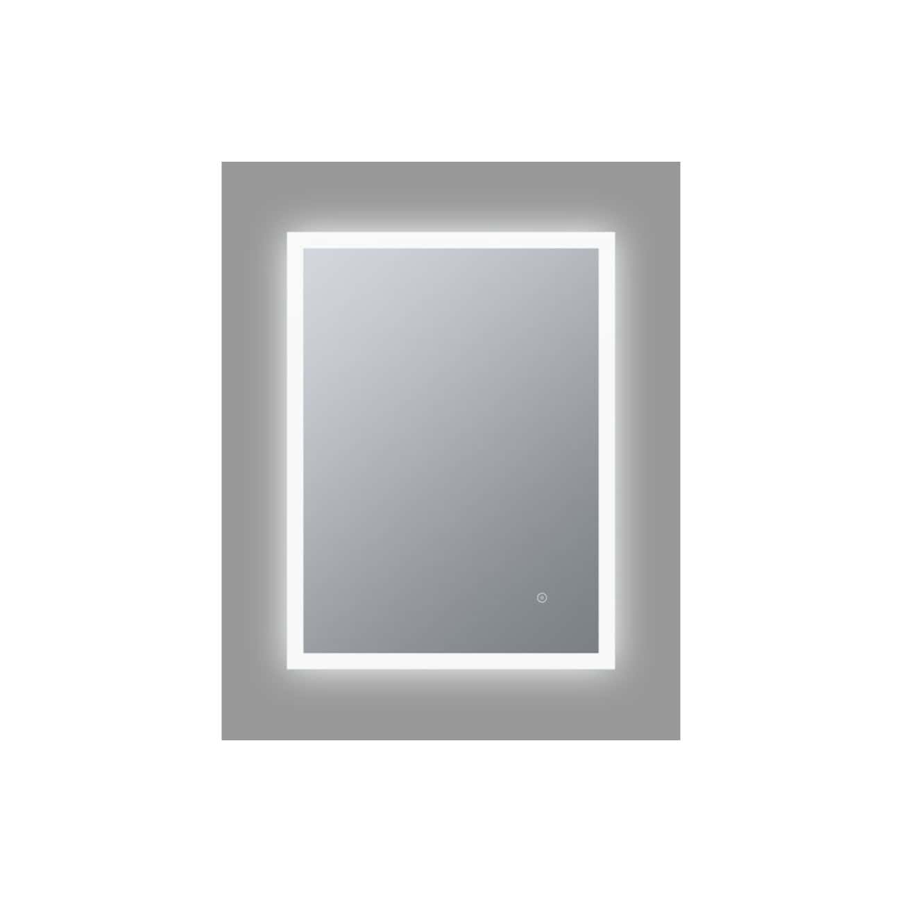 Modern LED bathroom mirror with built-in lighting for contemporary bathroom decor. Perfect for everyday grooming with illuminated appeal and sleek design.