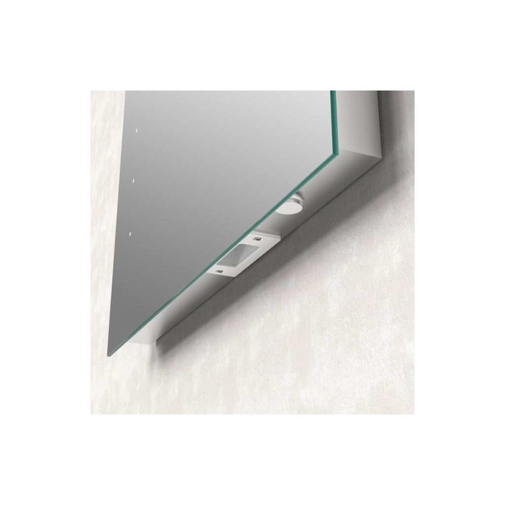 High-quality bathroom wall cabinet with integrated lighting, mirror door, and sleek modern design for elegant bathroom storage and style. Perfect for contemporary bathroom interiors.