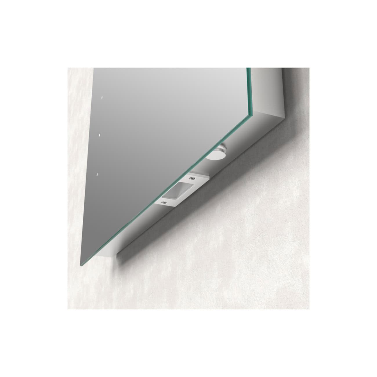 High-quality bathroom wall cabinet with integrated lighting, mirror door, and sleek modern design for elegant bathroom storage and style. Perfect for contemporary bathroom interiors.