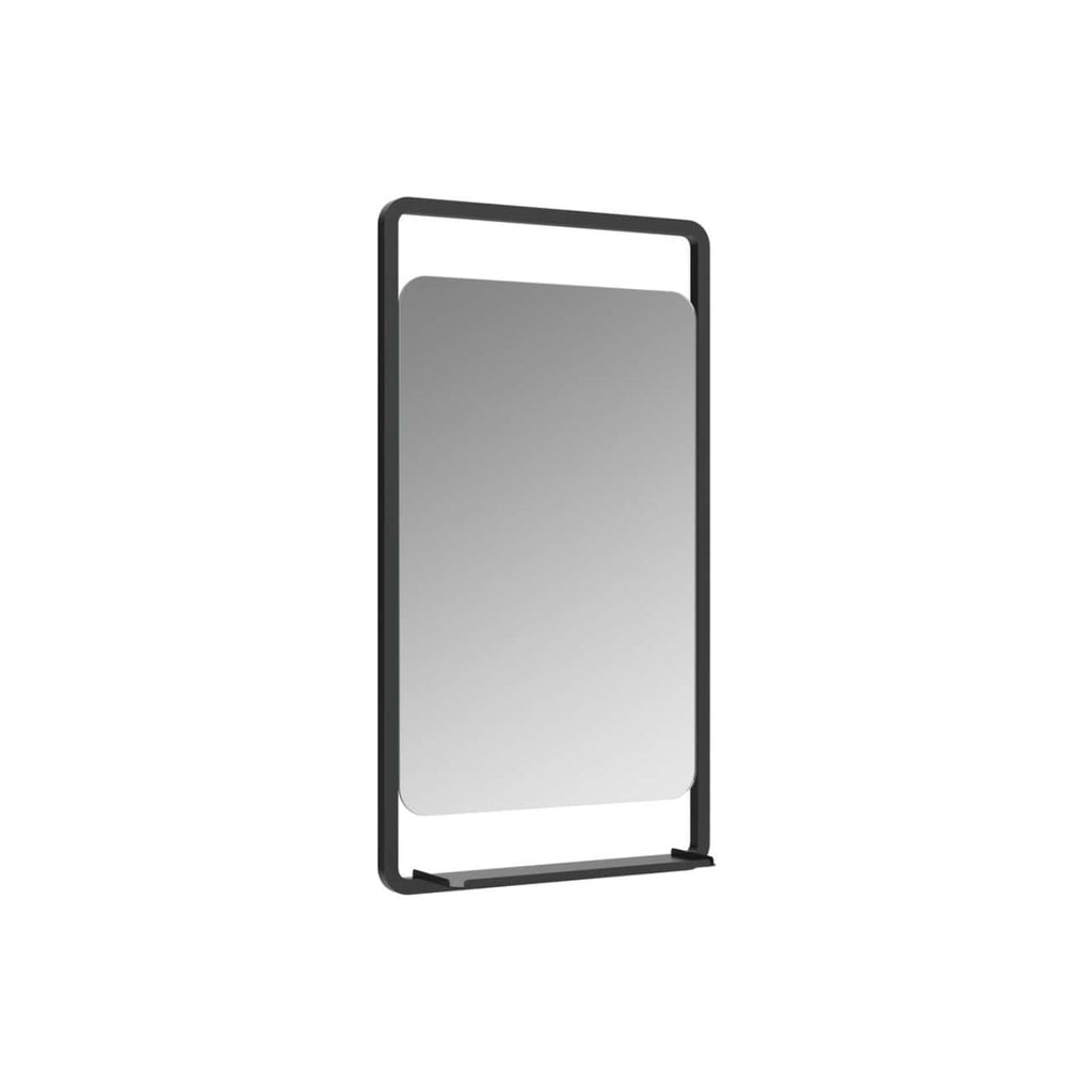 Sleek freestanding full-length bathroom mirror with a modern black frame, ideal for contemporary bathrooms and dressing areas. Perfect for adding style and functionality to your space.