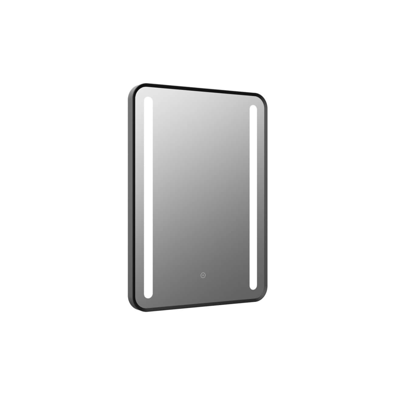 Illuminated bathroom mirror with LED lighting, modern design, and touch control, ideal for contemporary bathroom decor. Perfect for grooming and enhancing bathroom aesthetics.
