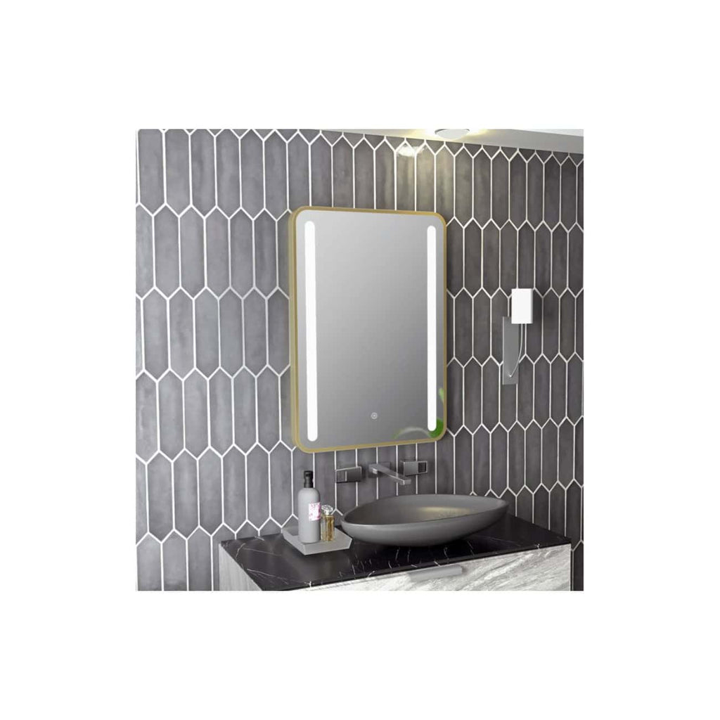 Sleek modern bathroom vanity with a stylish mirror and contemporary sink, featuring black and grey tones, perfect for luxury bathroom designs.