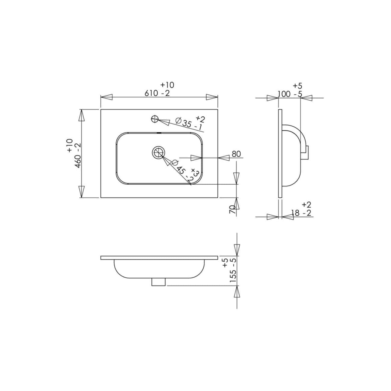 High-quality technical bathroom layout drawing with precise measurements and installation details for modern bathrooms. Ideal for bathroom renovation and design projects.