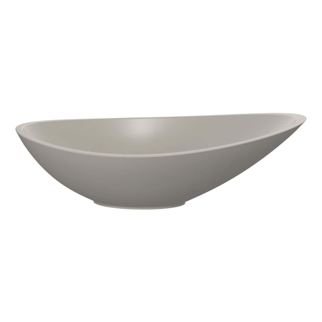Sleek modern grey ceramic bathtub, contemporary bathroom design, freestanding bathtub, luxury bathroom fixtures.