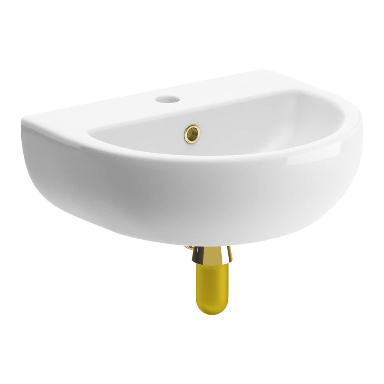 Shower tray with gold drain and white ceramic finish, ideal for modern bathroom installations, showcasing high-quality design and durable materials.