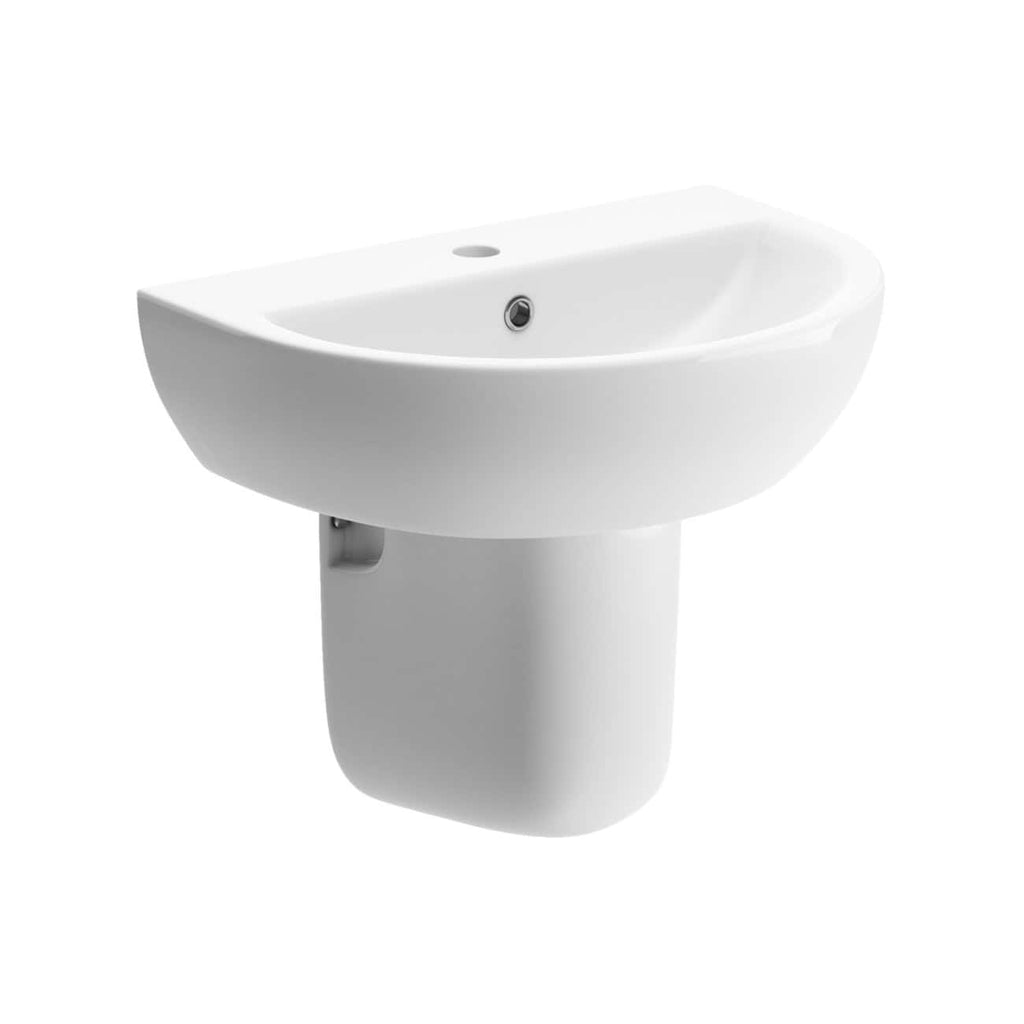 Sleek white wall-mounted bidet with modern design, featuring smooth curves and a chrome waste outlet for contemporary bathroom aesthetics.