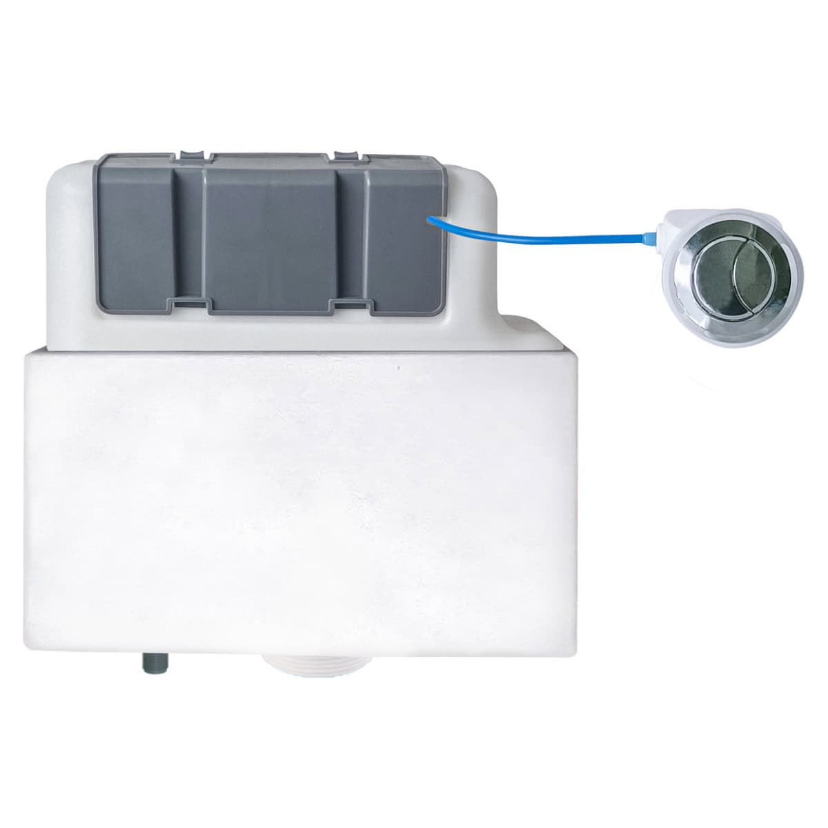 Water-saving toilet cistern with dual flush mechanism, ideal for modern bathroom upgrades, providing efficient flushing and water conservation benefits. Perfect for bathroom renovation or maintenance.