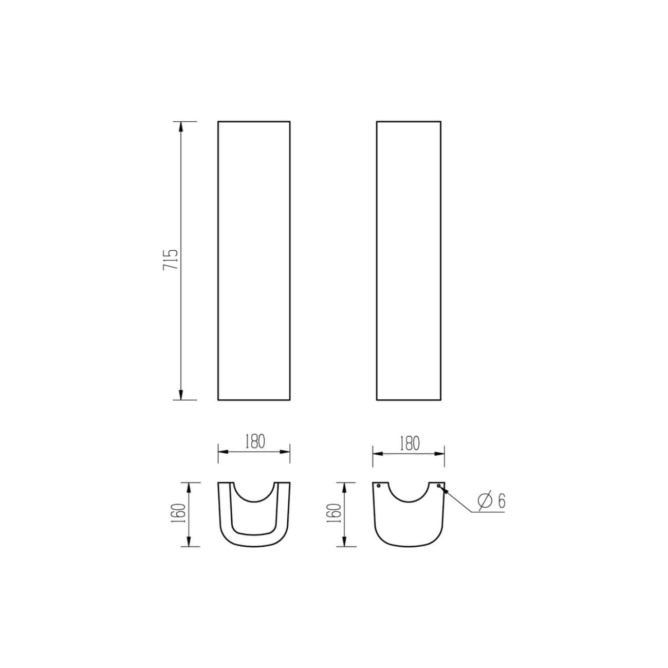 Versatile bathroom shower panel with precise measurements and ergonomic design, ideal for modern bathrooms. Includes detailed technical drawings for easy installation and optimal space utilisation.