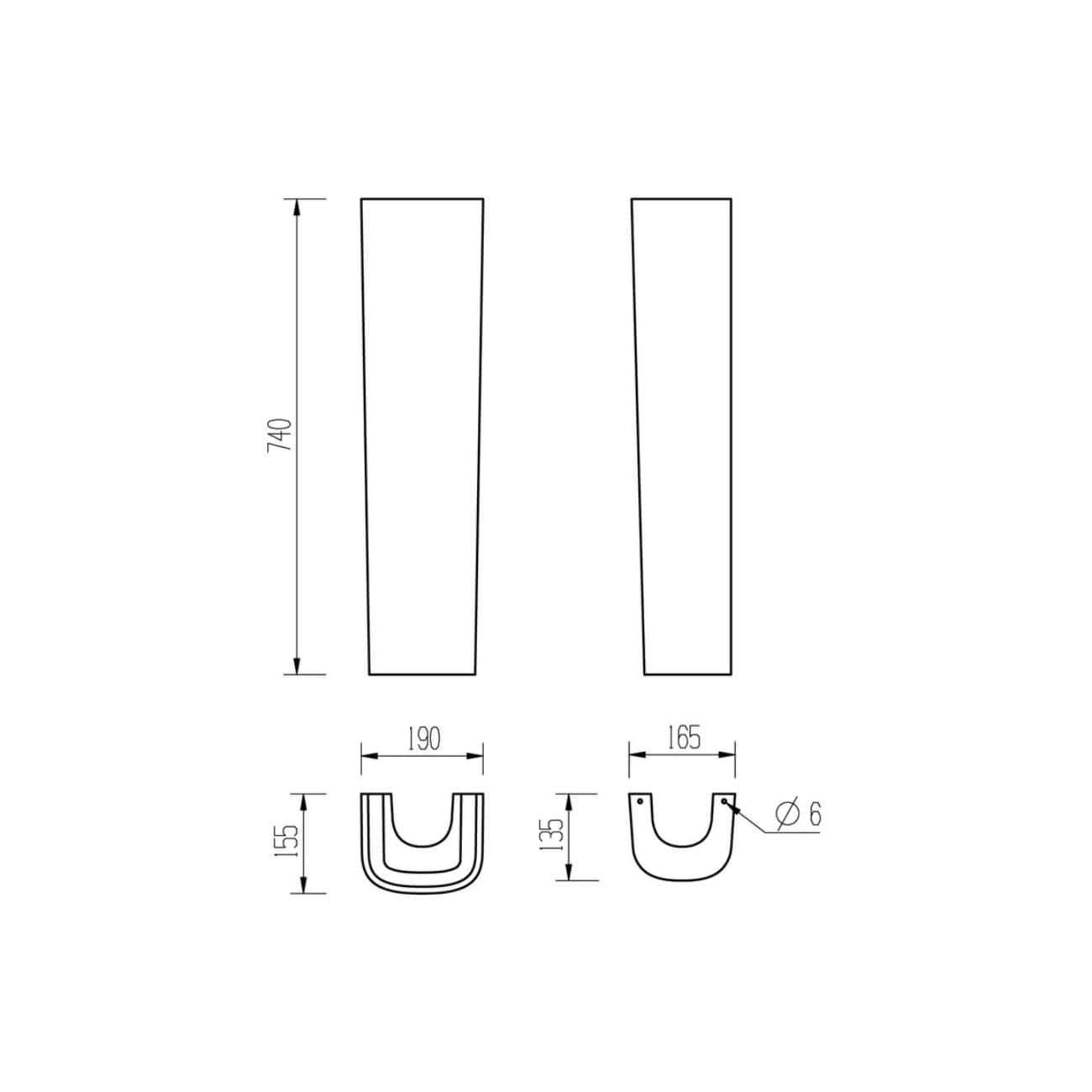 Aluminium bathroom frame with precise technical measurements for customised bathroom installations. Designed for durability and ease of use in modern bathroom constructions.