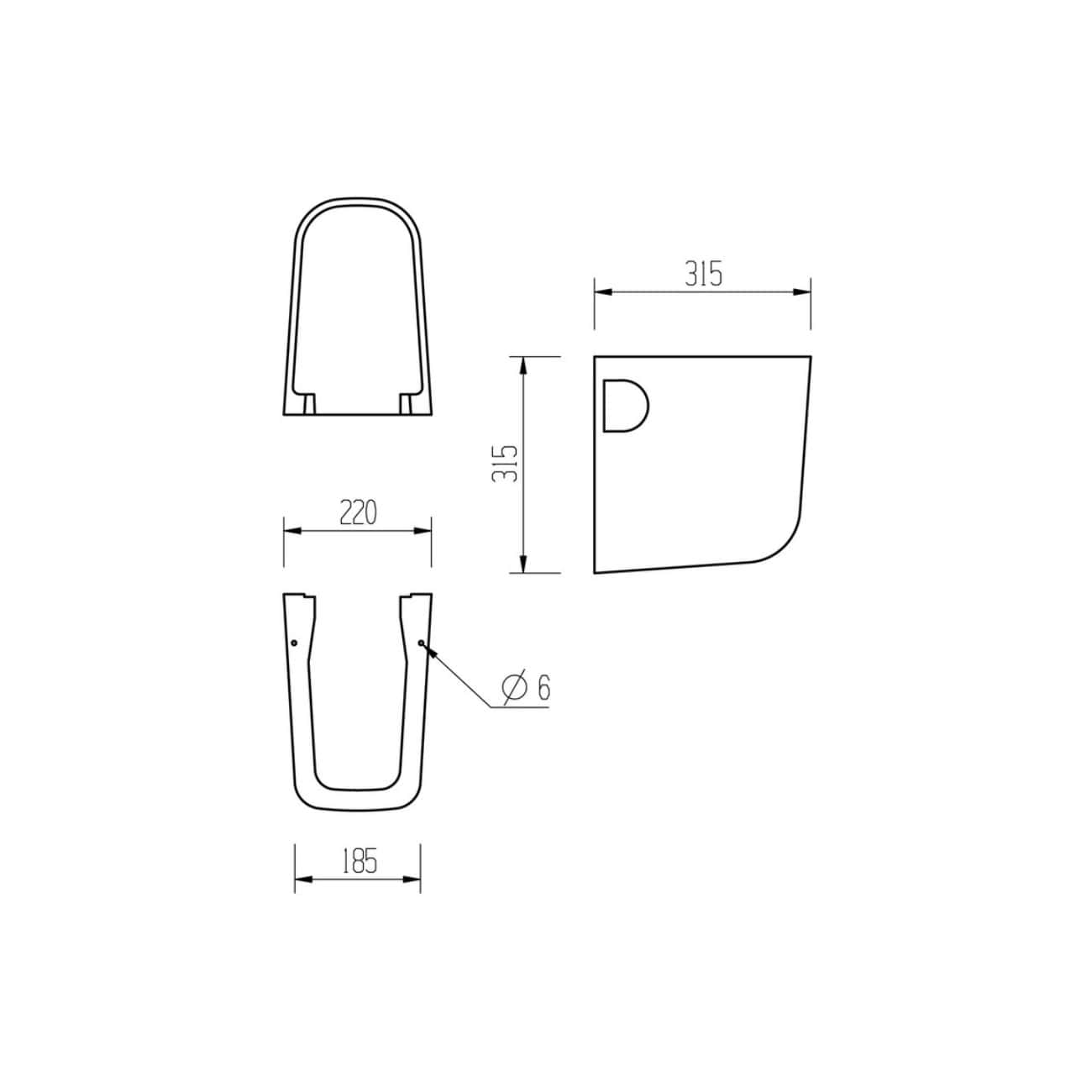 High-quality bathroom shower tray technical drawing with precise dimensions and engineering design details. Ideal for plumbing and bathroom renovation projects.