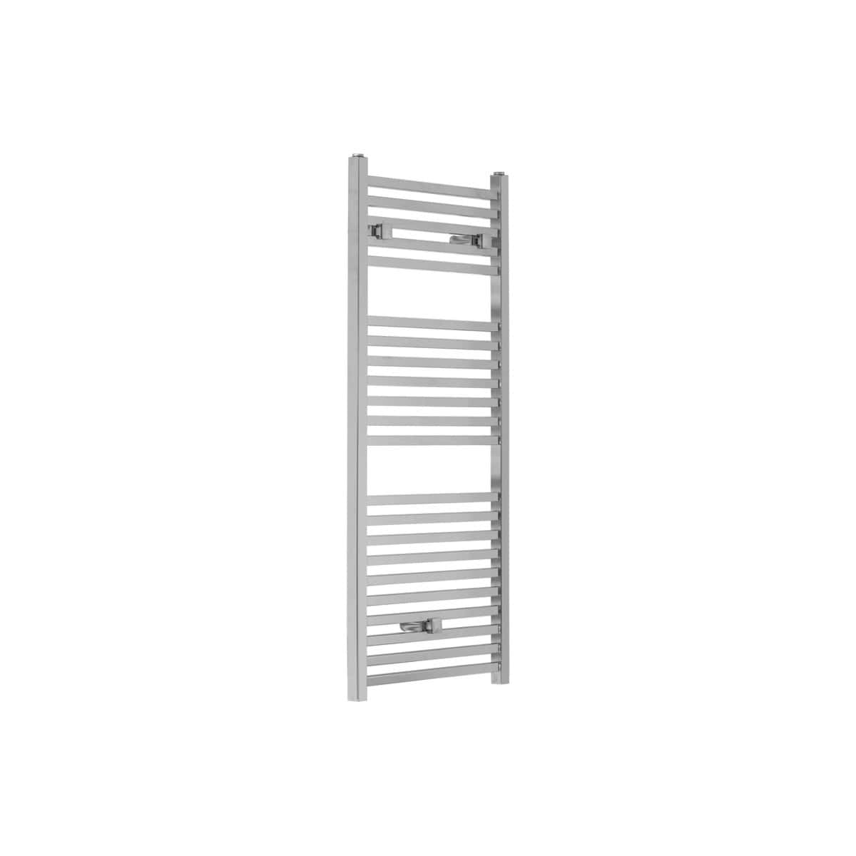 Polished stainless steel towel radiator, modern bathroom heated towel rail, energy-efficient heated towel rail for bathrooms and wet rooms. Durable, stylish, and perfect for home comfort.