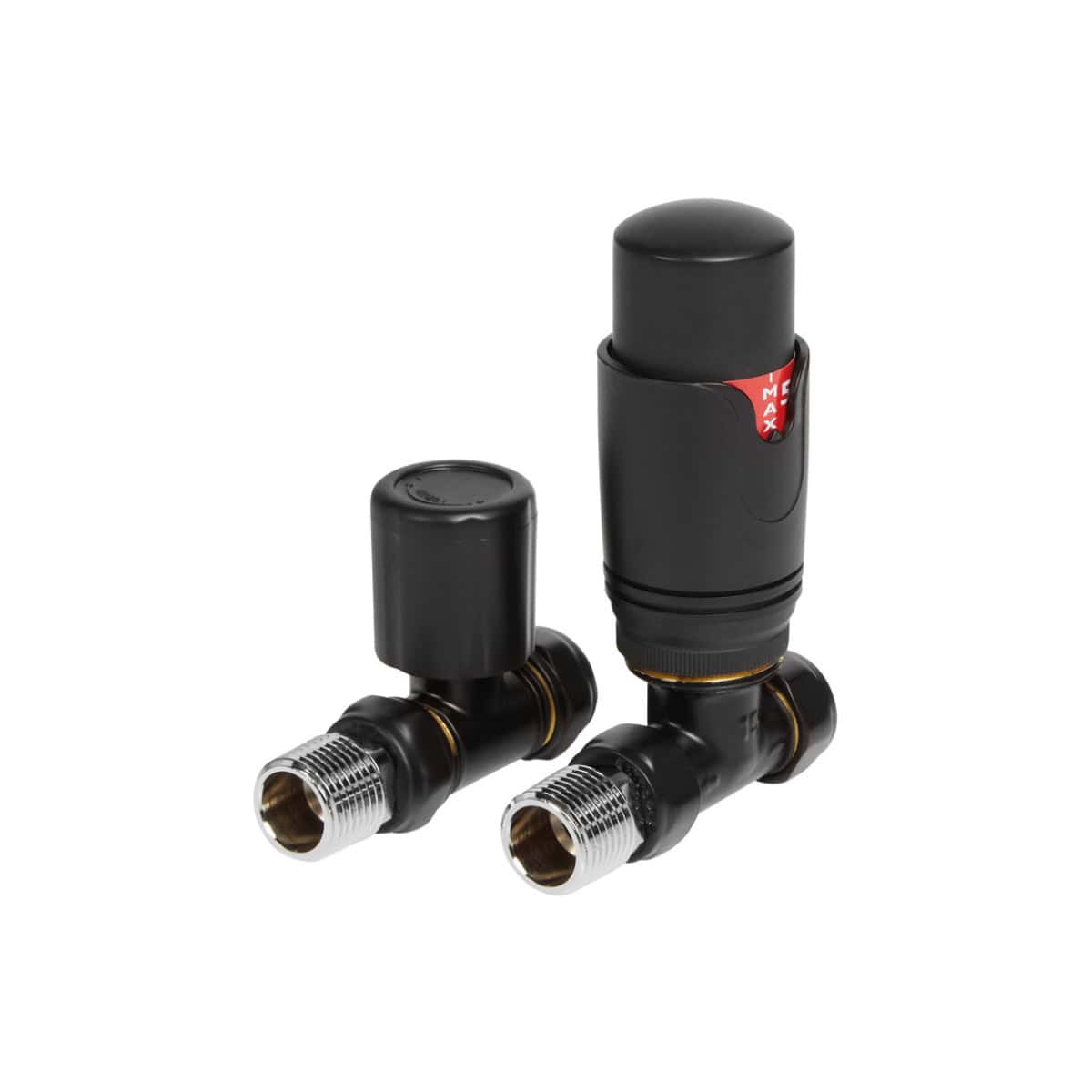 High-quality thermostatic radiator valve set for efficient bathroom heating control, compatible with Bubly Bathrooms heating systems.