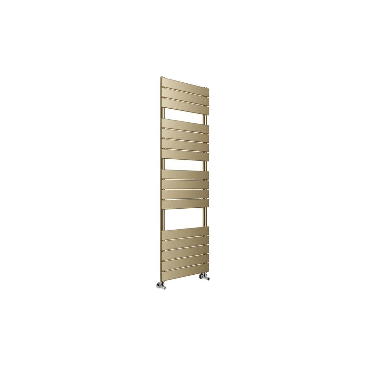 Aluminium heated towel rail for bathroom, modern radiator design by Bubly Bathrooms, energy-efficient and sleek for space heating and towel drying.
