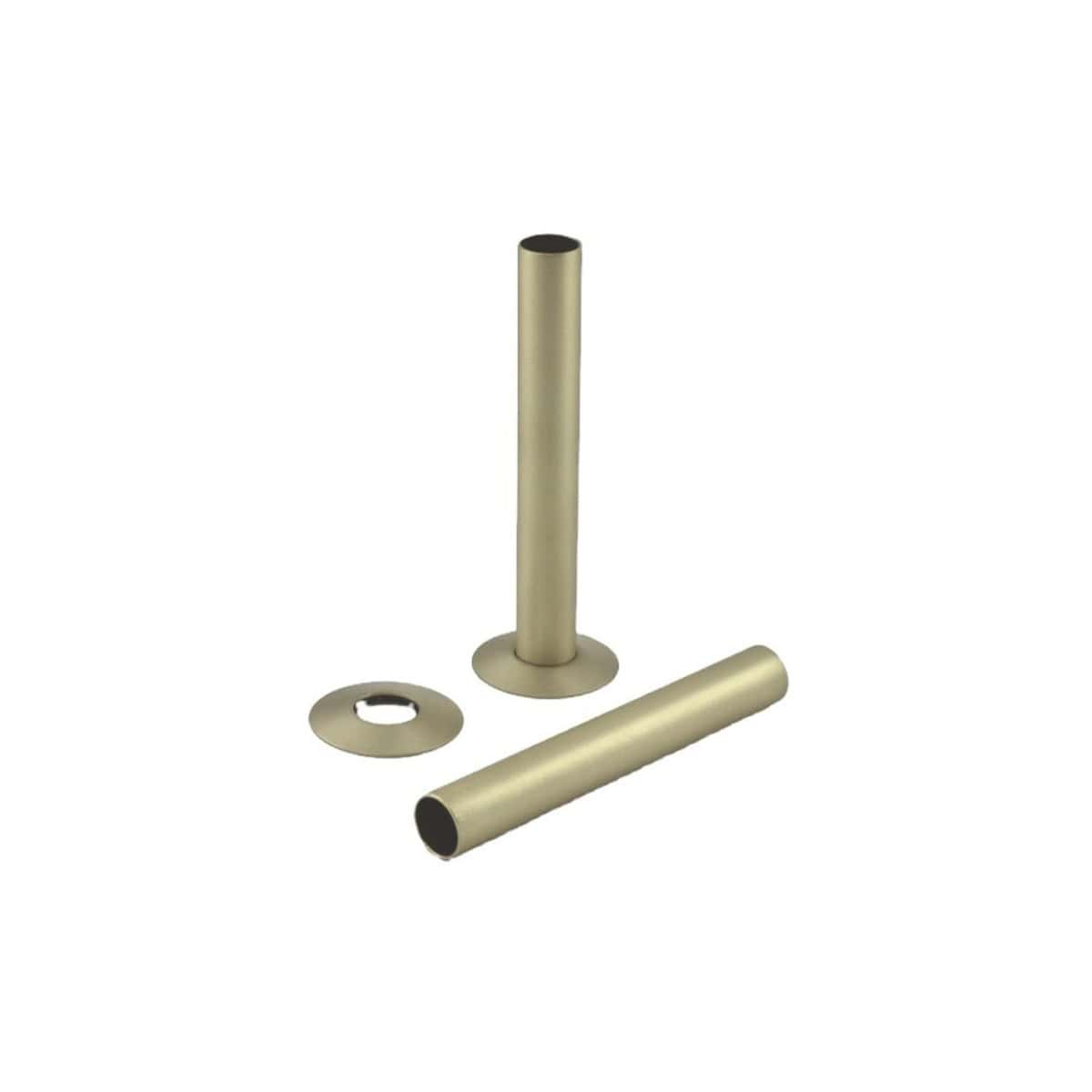 Aluminium bathroom towel rail support rods with mounting disc and cap, ideal for sturdy bathroom fixtures.