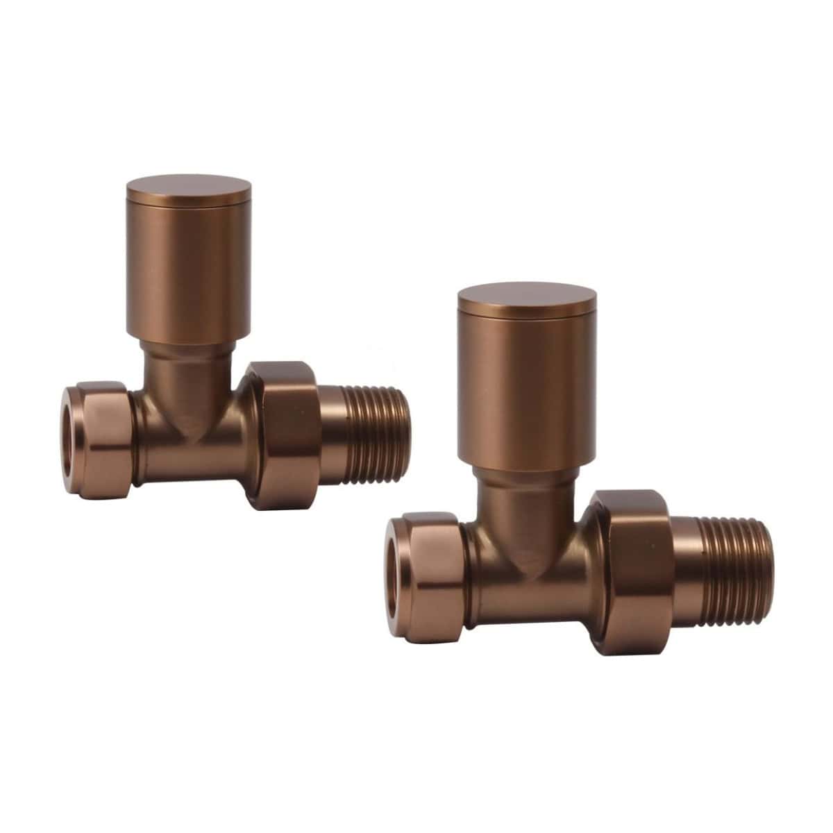 Brass radiator valve fittings for Bubly Bathrooms, durable and stylish plumbing accessories, ideal for modern bathroom radiator installation and heating system upgrades.