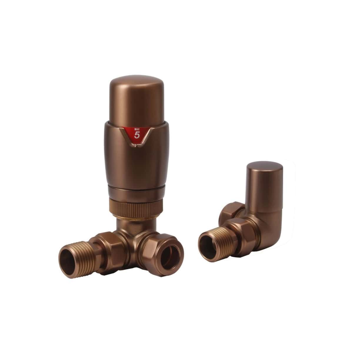 High-quality bronze radiator thermostatic valve and pipe fittings for modern bathroom heating systems. Durable, easy to install, and ideal for enhancing bathroom radiator efficiency and control.