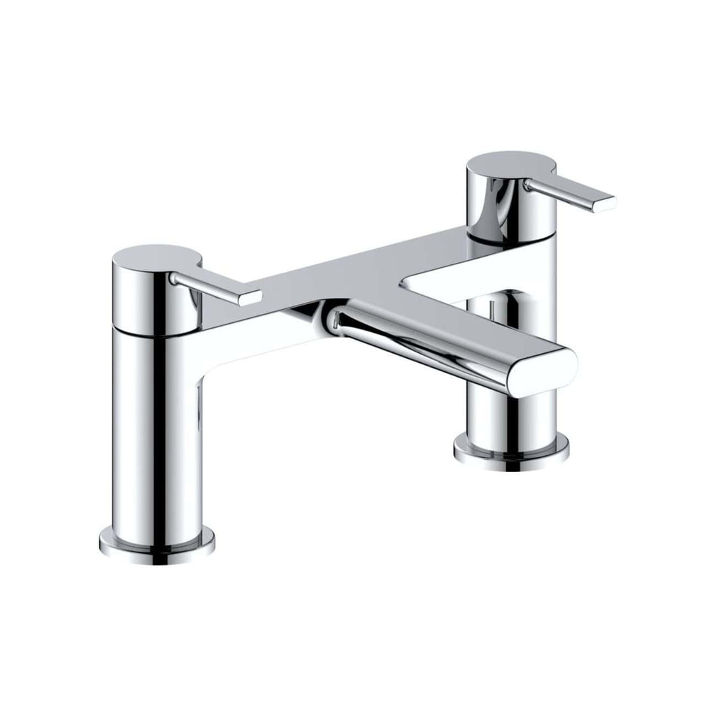 Polished chrome bathroom basin mixer tap with modern design, suitable for contemporary bathrooms.