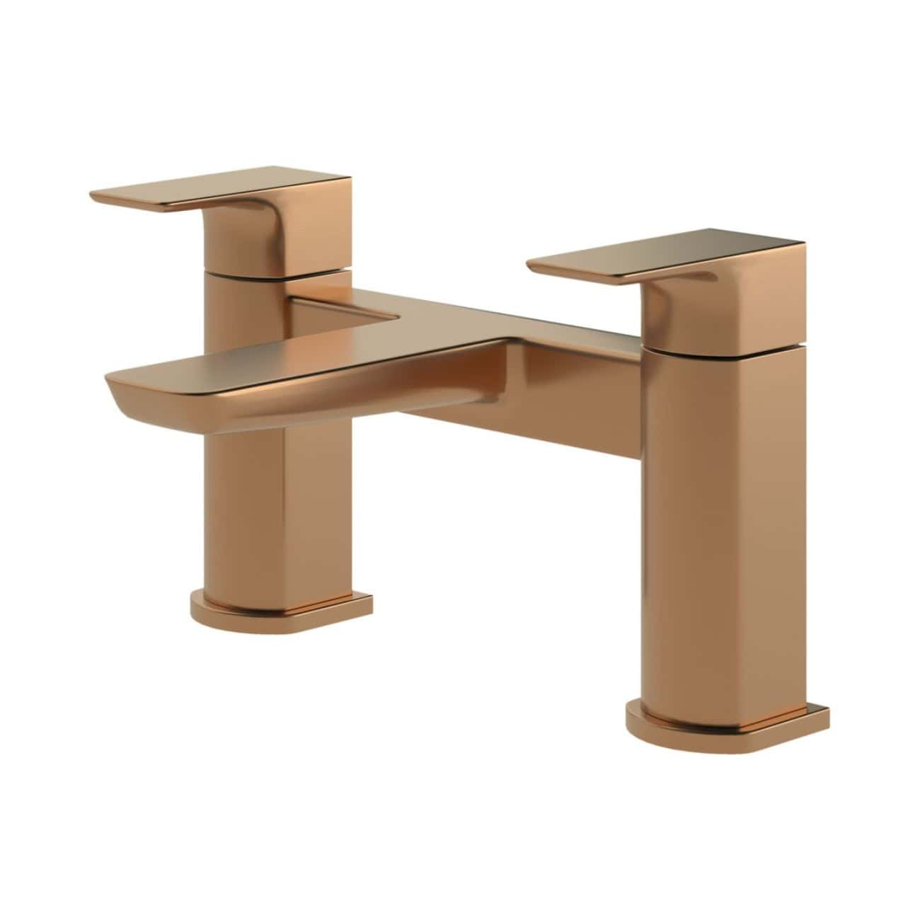 Sleek rose gold bathroom tap with modern design, ideal for stylish bathrooms and wash basins, combining elegance and functionality. Perfect for enhancing contemporary bathroom decor.