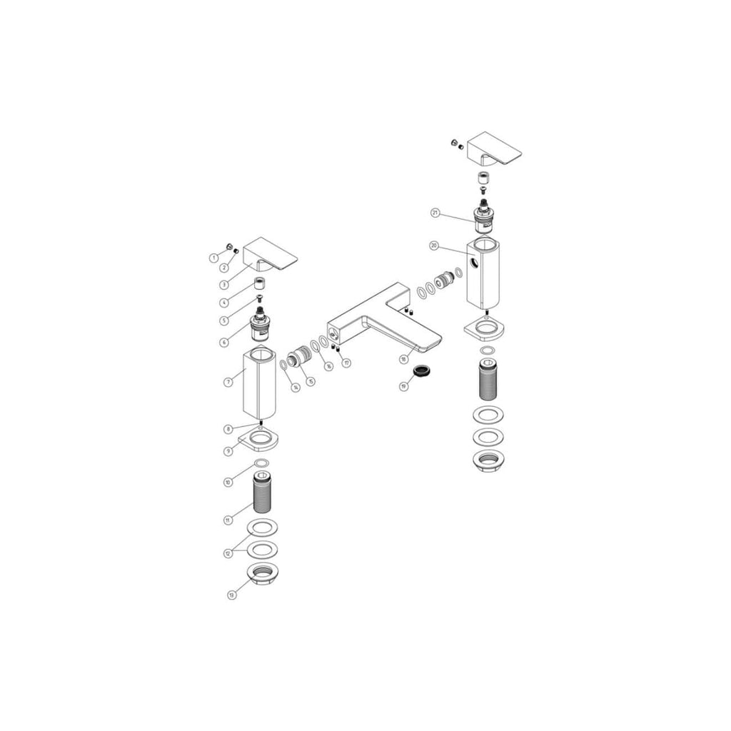 High-quality bathroom faucet installation diagram showcasing modern design, easy assembly, and durability, ideal for upgrading your Bubly Bathrooms. Clear visuals for DIY or professional plumbing projects.