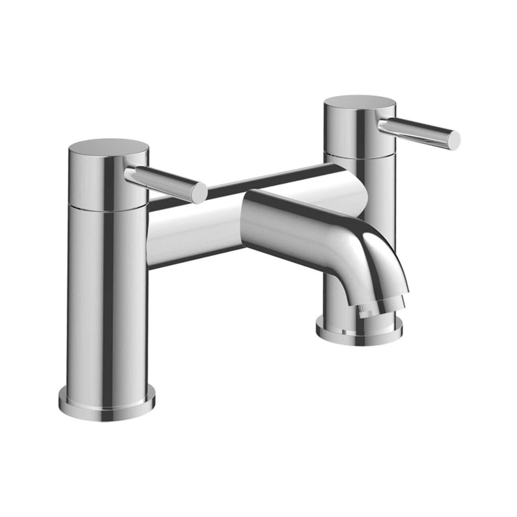 Polished chrome bathroom faucet with dual handles, modern design, suitable for contemporary kitchens and bathrooms. Durable, stylish, and easy to operate for daily use.