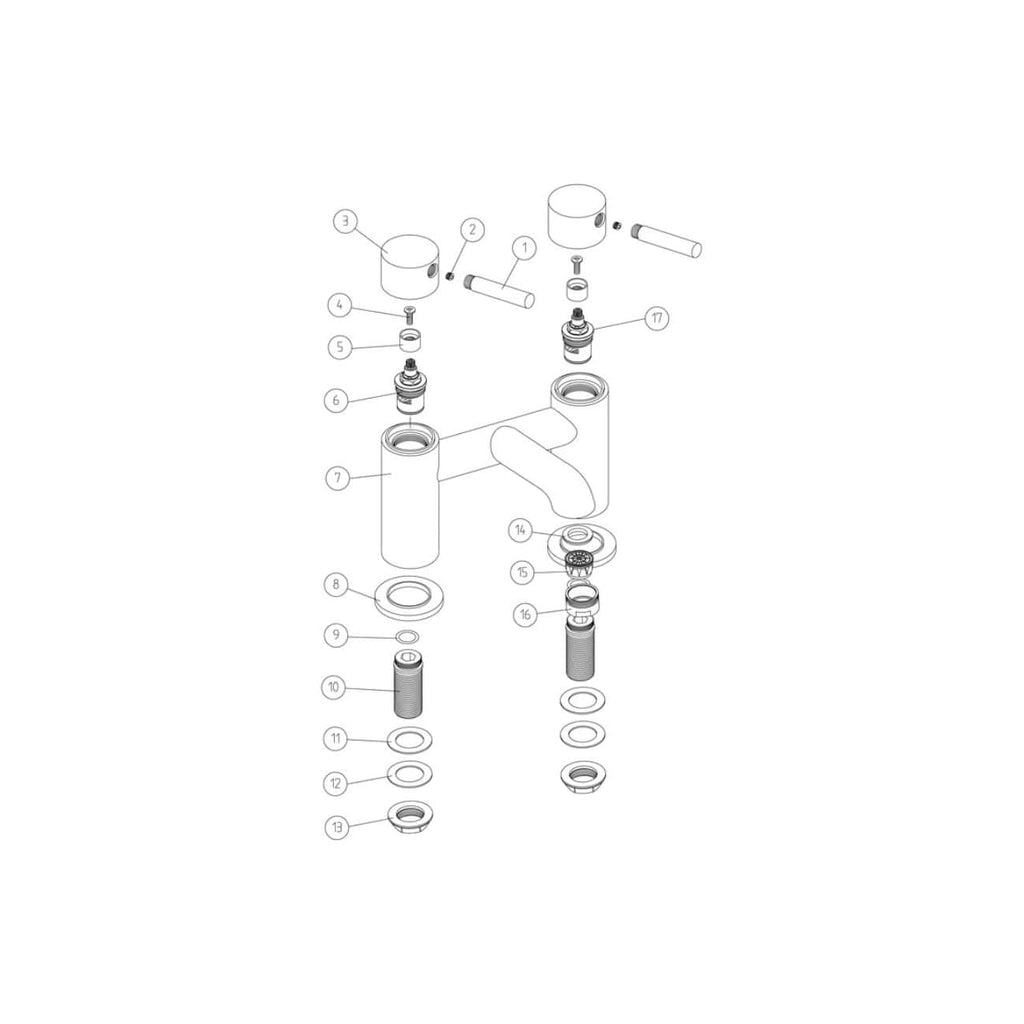 High-quality bathroom repair parts for Bubly Bathrooms, including detailed diagram of faucet components and installation instructions, ideal for plumbing DIY and professional bathroom refurbishments.