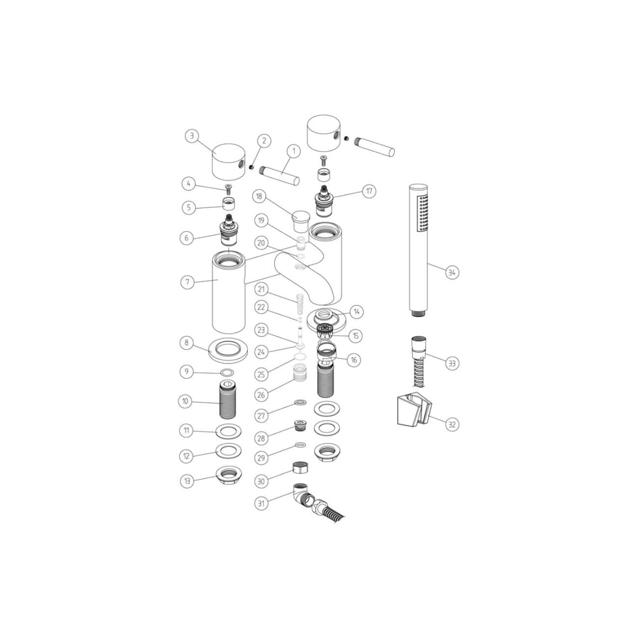 Smooth modern bathroom tap with ergonomic handle design, perfect for enhancing your bathroom's style and functionality. Ideal for contemporary bathroom renovation projects or upgrades.