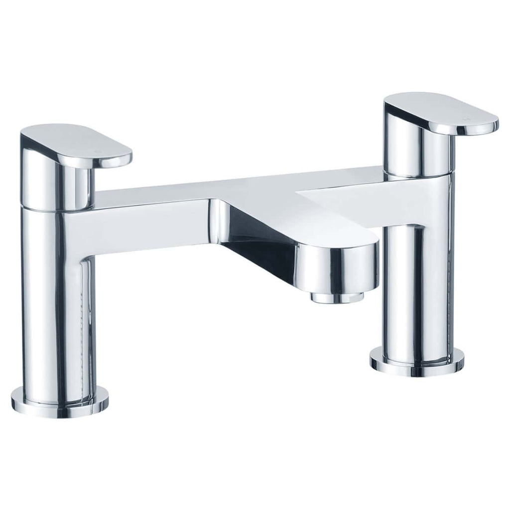 Sleek modern chrome bathroom tap with dual handles, perfect for enhancing contemporary bathroom designs and ensuring durable, water-efficient operation.