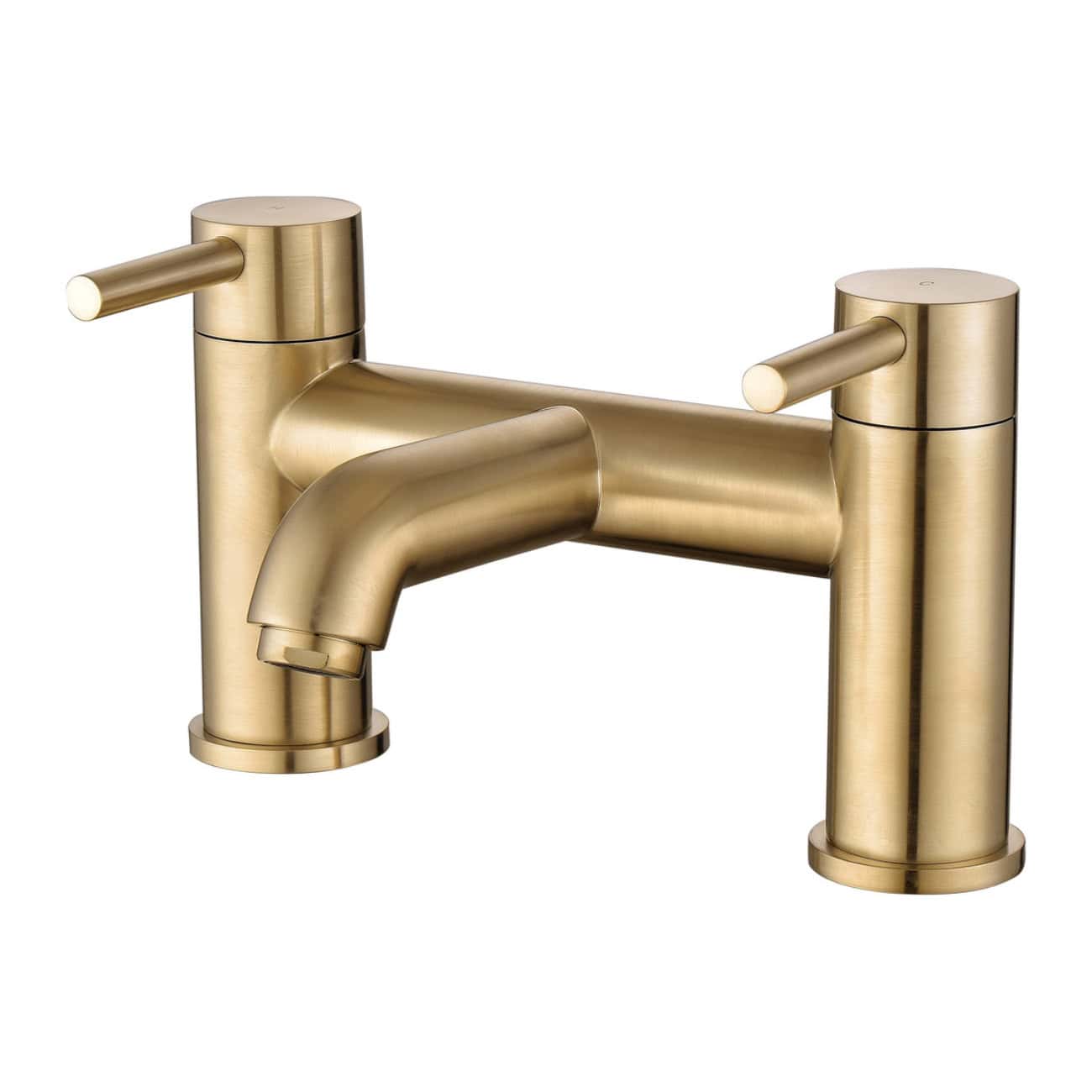 Polished gold bathroom tap, modern design, double handle mixer for kitchen or bathroom sink, premium quality hardware, elegant fixture for stylish bathrooms.