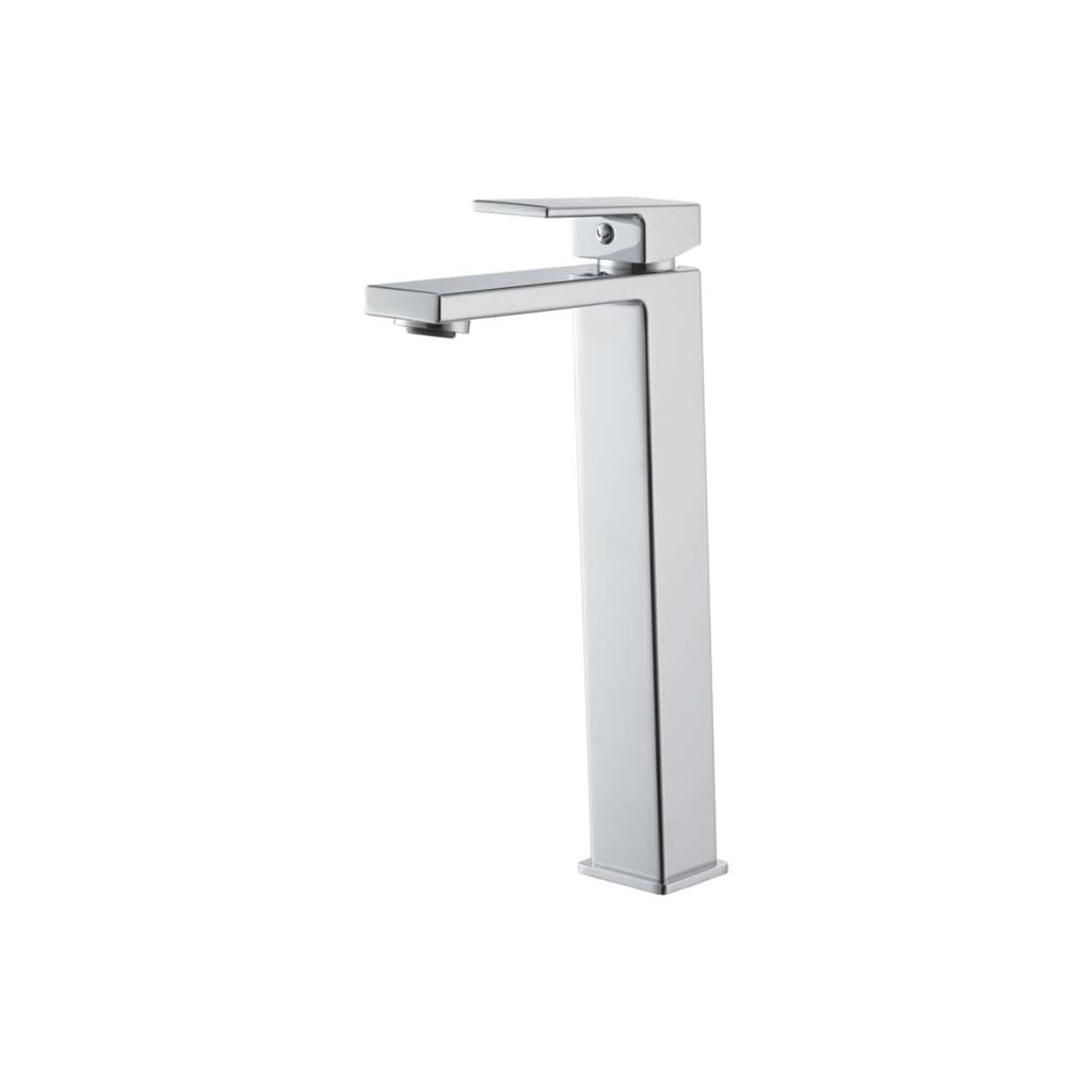 Sleek modern chrome bathroom basin mixer tap with a minimalist design, ideal for contemporary bathroom renovations and perfect for creating stylish, functional wash areas.
