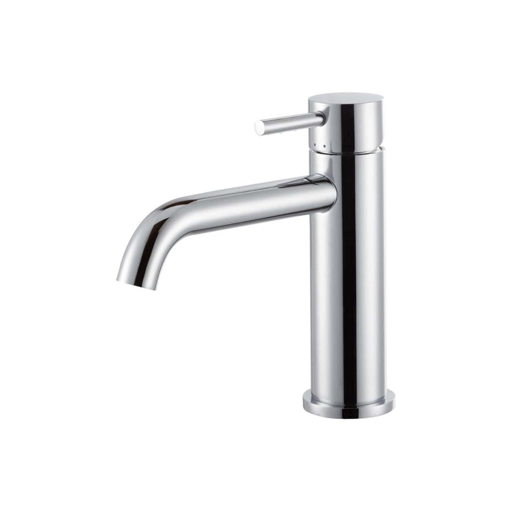 Chrome bathroom tap with lever handle, modern design, ideal for contemporary bathrooms, high-quality finish, Bubly Bathrooms collection, sleek fixture for premium bathroom aesthetics.