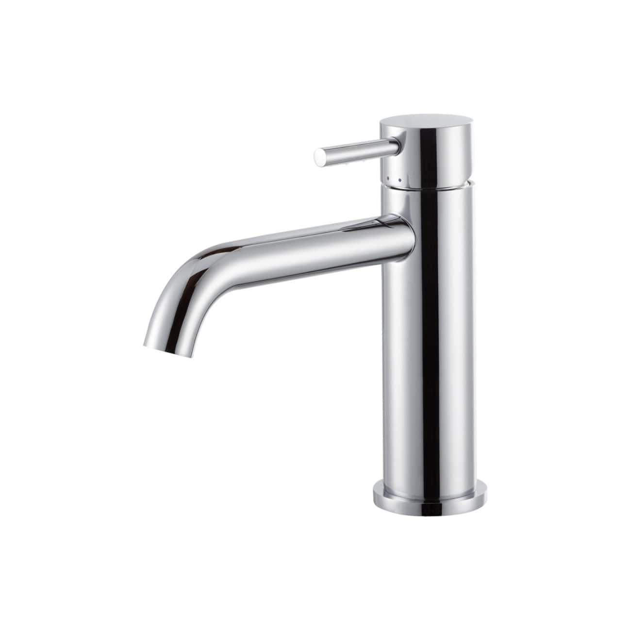 Chrome bathroom tap with lever handle, modern design, ideal for contemporary bathrooms, high-quality finish, Bubly Bathrooms collection, sleek fixture for premium bathroom aesthetics.