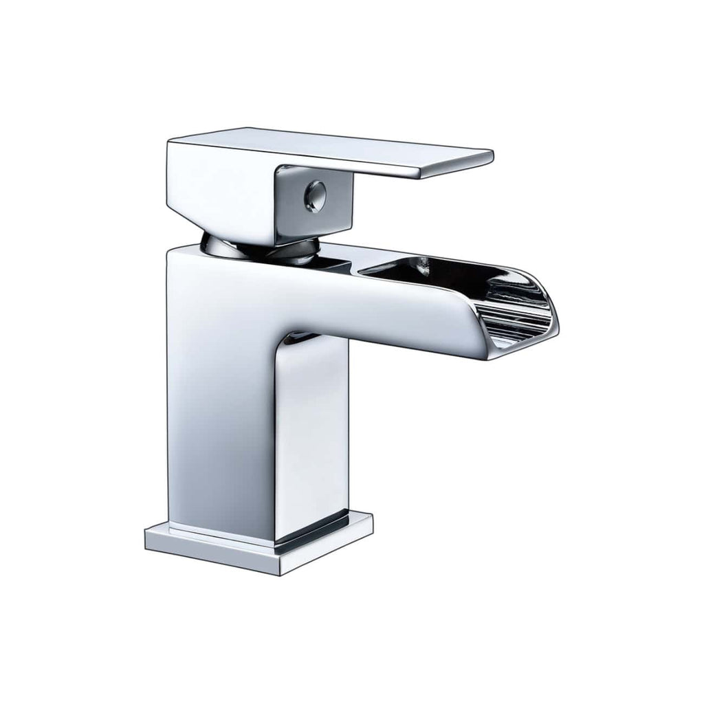 Chrome bathroom mixer tap, modern design, high-quality fixtures, sleek silver finish for stylish and functional bathroom decor.