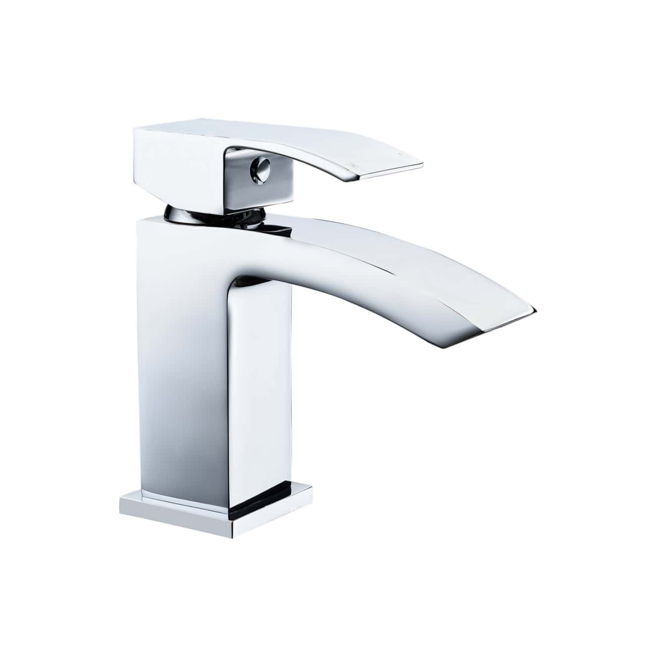 Chrome bathroom mixer tap with sleek modern design for contemporary bathrooms. Ideal for stylish washbasins, offering durability and elegance in a polished finish.