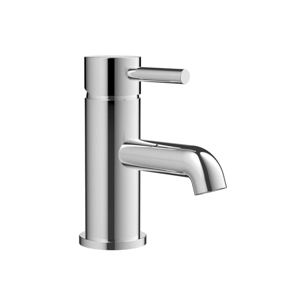 Polished chrome bathroom tap, modern single-handle mixer faucet from Bubly Bathrooms. Durable design ideal for contemporary bathroom or vanity sink installations.