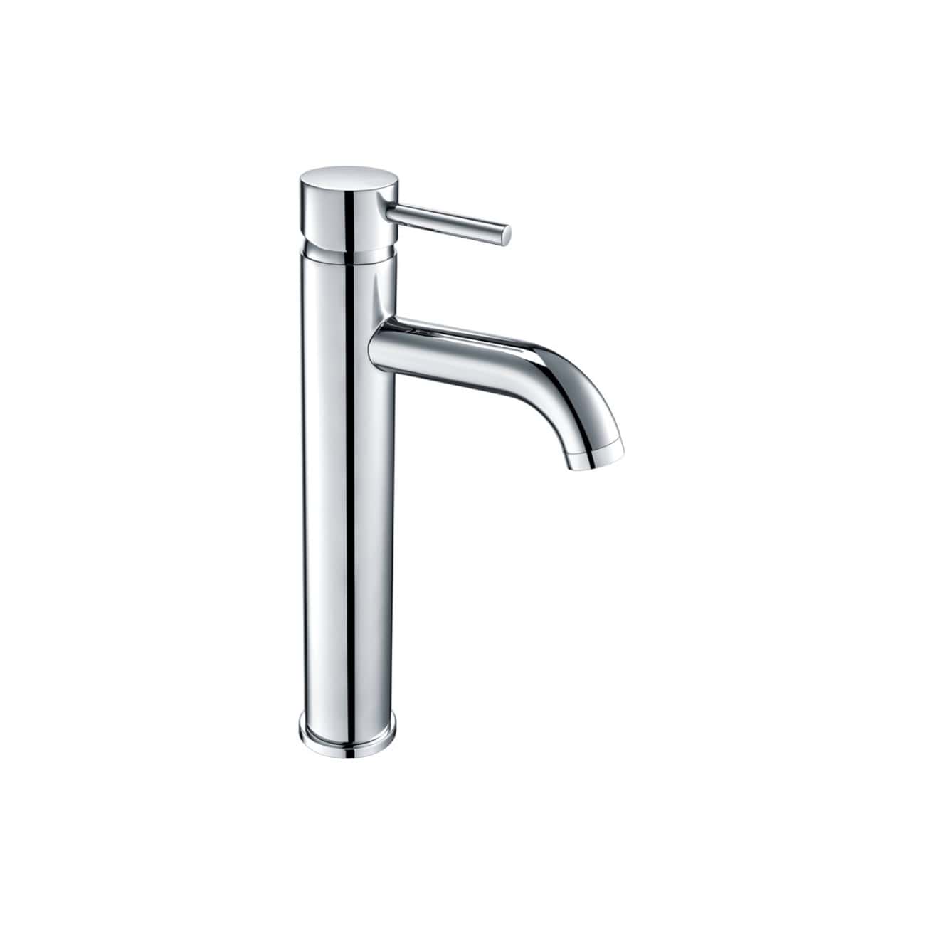 Sleek modern chrome bathroom tap with a single lever handle, ideal for contemporary bathroom designs and ensuring smooth water control.