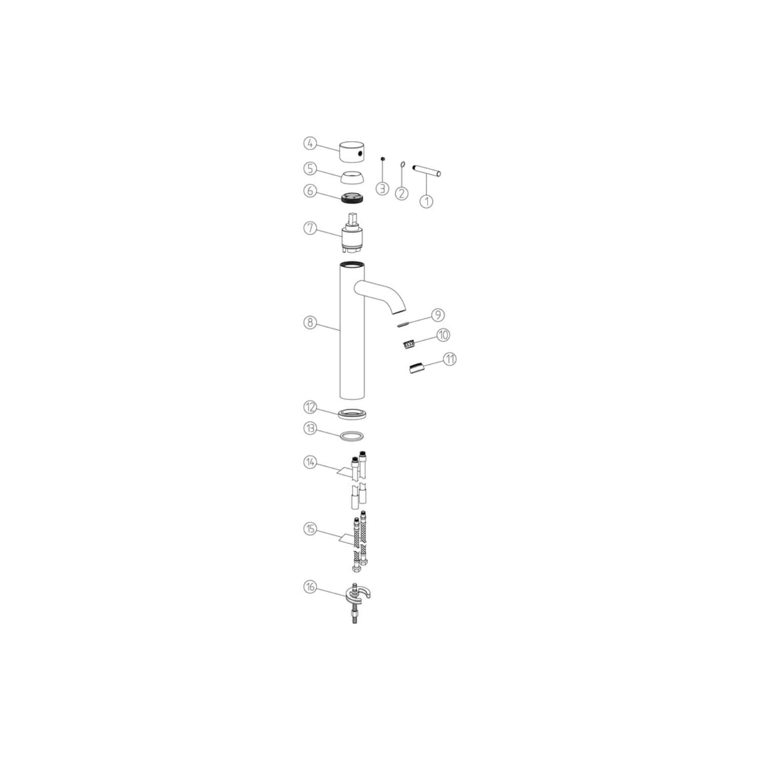 Flexible and modern bathroom tap installation diagram from Bubly Bathrooms showcases high-quality fixtures perfect for contemporary bathroom renovations.