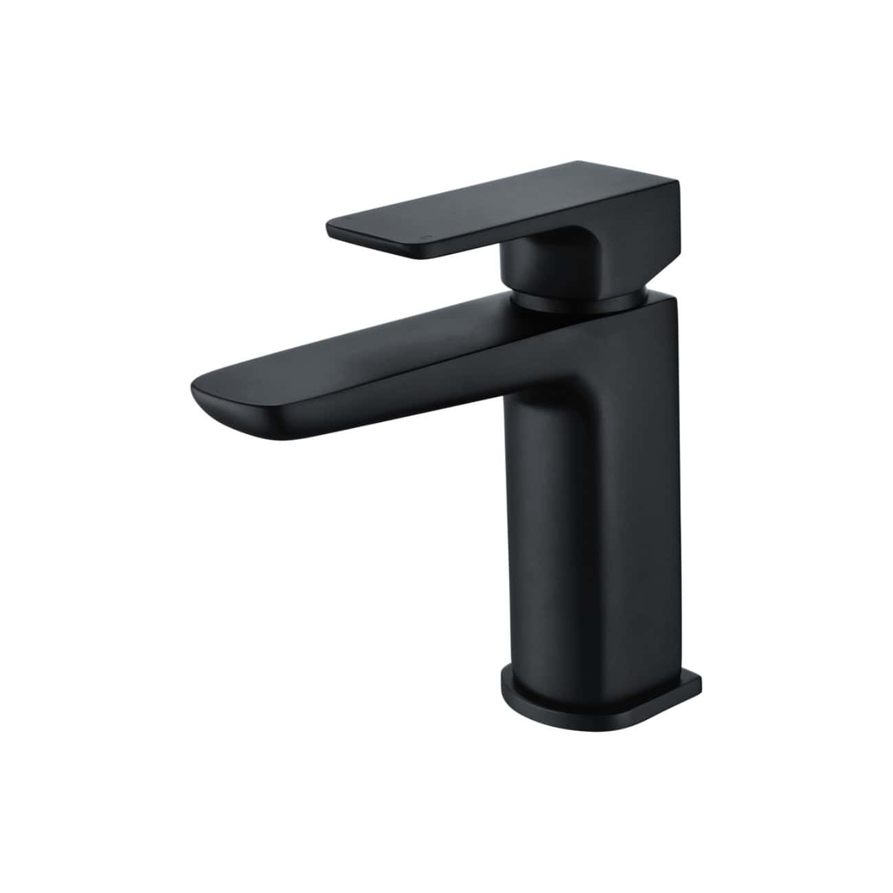 Sleek black bathroom mixer tap with modern minimalist design, perfect for contemporary bathroom decor, offering smooth operation and elegant style for kitchen or basin.