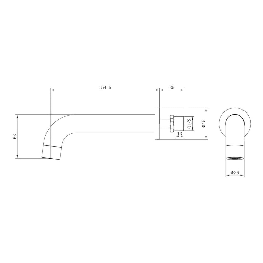 High-quality bathroom basin tap design with detailed technical drawing, dimensions, and plumbing specifications for modern bathroom fixtures and plumbing installations.