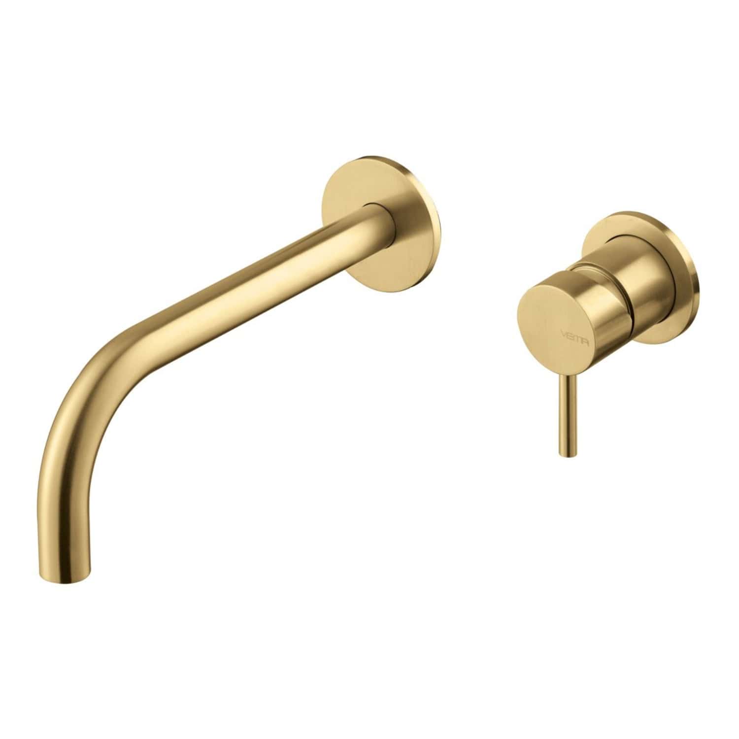 Gold wall-mounted bathroom tap and mixer ideal for modern kitchens and bathrooms – sleek design, durable finish, and easy to install for stylish water control.