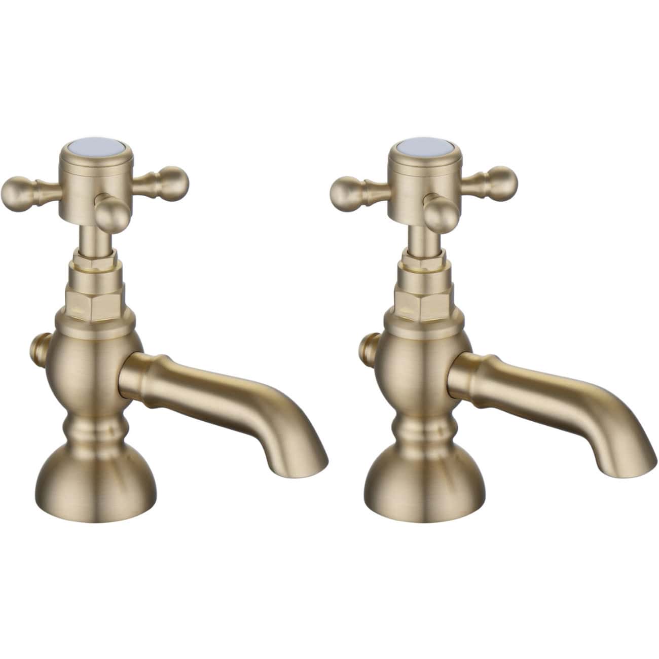 Gold vintage bathroom taps, high-quality traditional basin tap fixtures, ideal for classic style bathroom refurbishments and renovation projects. Suitable for both modern and vintage bathroom designs.