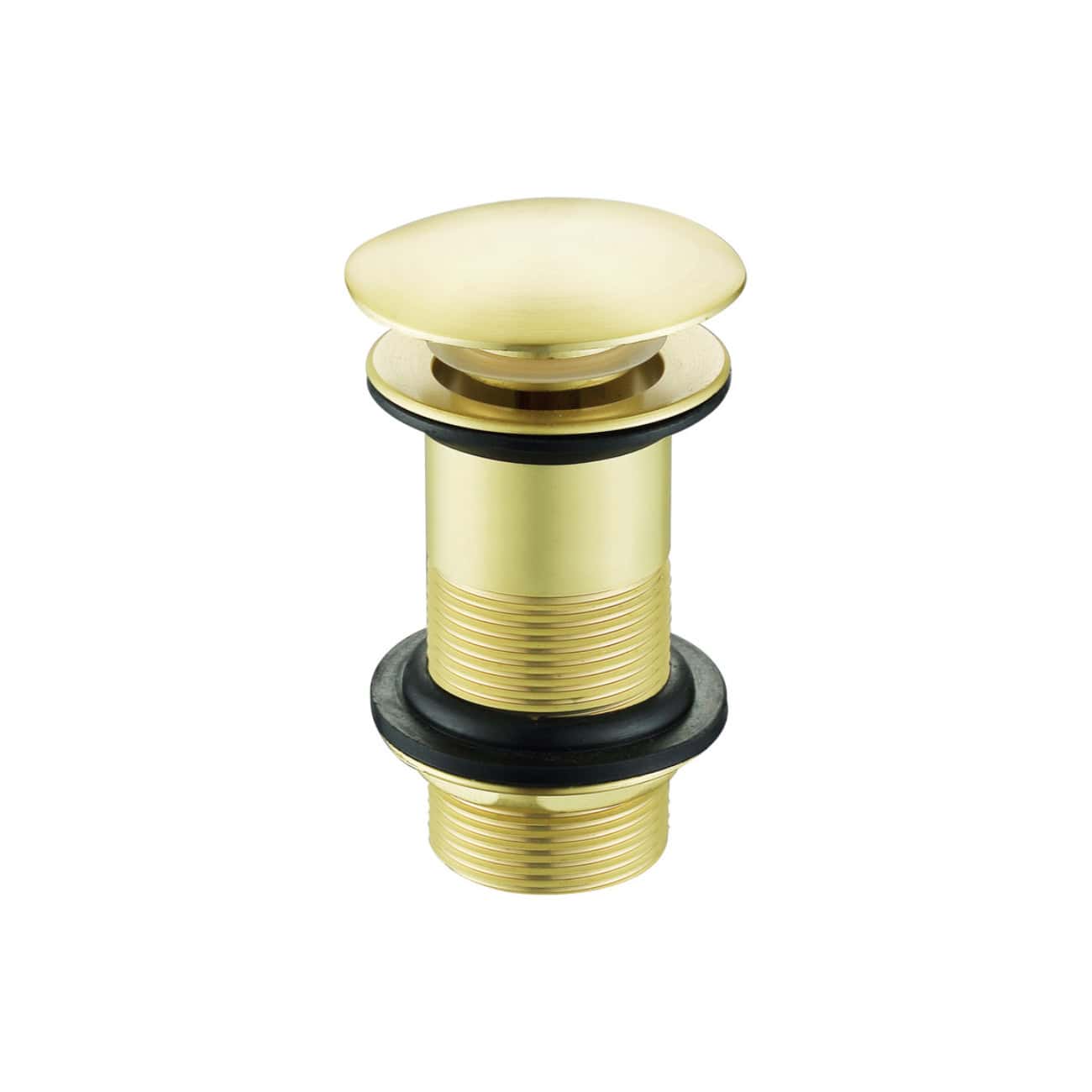 Shower drain plug with brass and rubber components for bathroom sink or shower tray drainage system. Durable and corrosion-resistant plumbing part for reliable bathroom installation.